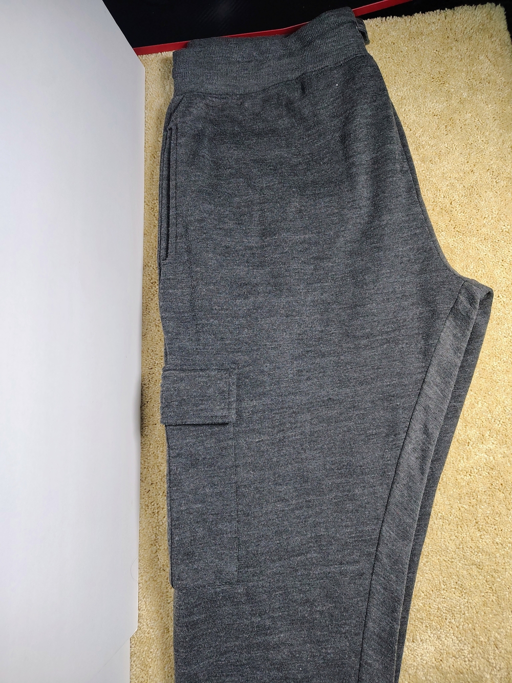 Men's Charcoal Cargo Jogger Sweatpants - Comfortable Everyday Fit